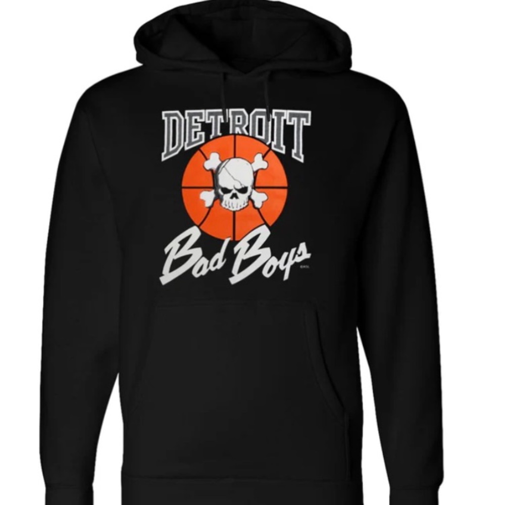 Detroit Bad Boys Hooded Sweatshirt-Long Sleeve-Color/Black- NWOT- Men’s Size L